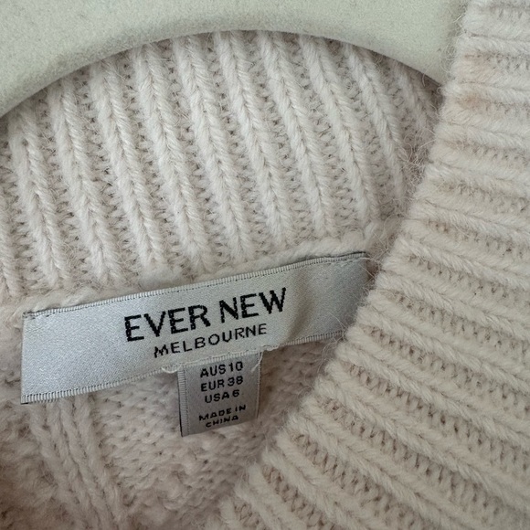 Ever New White Cable Knit Turtleneck Sweater 6 - Picture 6 of 8